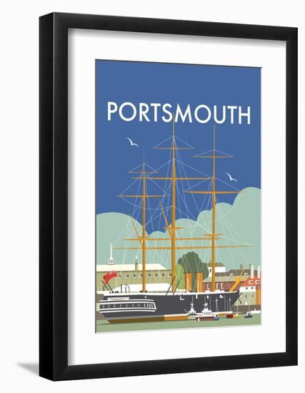 HMS Victory (Portsmouth) - Dave Thompson Contemporary Travel Print-Dave Thompson-Framed Art Print