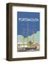 HMS Victory (Portsmouth) - Dave Thompson Contemporary Travel Print-Dave Thompson-Framed Giclee Print