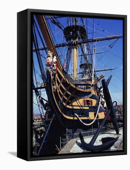 Hms Victory, Portsmouth Dockyard, Portsmouth, Hampshire, England, United Kingdom, Europe-Jean Brooks-Framed Stretched Canvas