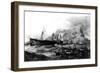 HMS Victory Towed Back to Gibraltar, 1805, 19th Century-null-Framed Giclee Print