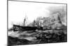 HMS Victory Towed Back to Gibraltar, 1805, 19th Century-null-Mounted Giclee Print