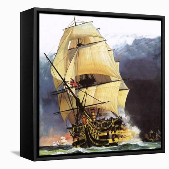 Hms Victory-Andrew Howat-Framed Stretched Canvas