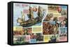 HMS Victory-C.l. Doughty-Framed Stretched Canvas