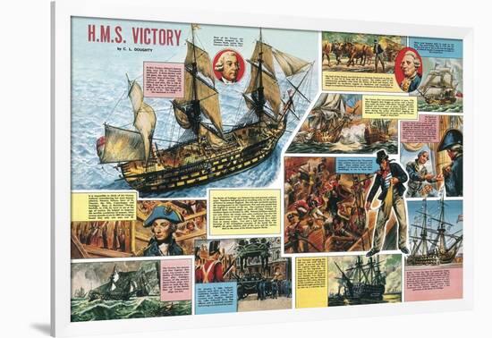 HMS Victory-C.l. Doughty-Framed Giclee Print