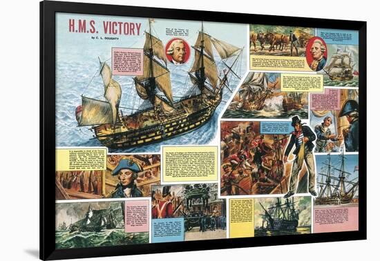 HMS Victory-C.l. Doughty-Framed Giclee Print