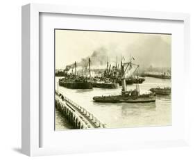 HMS Vindictive Which Attacked the Harbour at Ostend During WWI Being Raised from the Canal, 1920-null-Framed Photographic Print