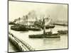 HMS Vindictive Which Attacked the Harbour at Ostend During WWI Being Raised from the Canal, 1920-null-Mounted Photographic Print