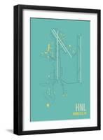 HNL Airport Layout-08 Left-Framed Giclee Print