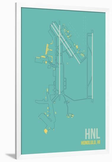 HNL Airport Layout-08 Left-Framed Giclee Print