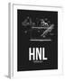 HNL Honolulu Airport Black-NaxArt-Framed Art Print