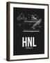 HNL Honolulu Airport Black-NaxArt-Framed Art Print