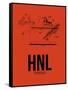 HNL Honolulu Airport Orange-NaxArt-Framed Stretched Canvas