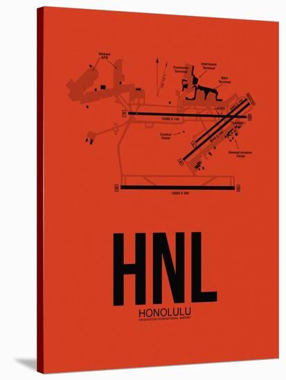 HNL Honolulu Airport Orange-NaxArt-Stretched Canvas