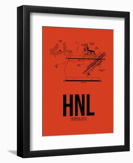 HNL Honolulu Airport Orange-NaxArt-Framed Art Print