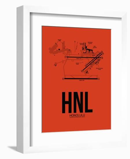 HNL Honolulu Airport Orange-NaxArt-Framed Art Print