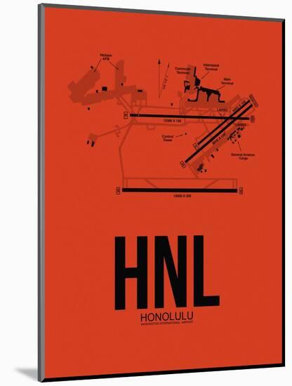 HNL Honolulu Airport Orange-NaxArt-Mounted Art Print