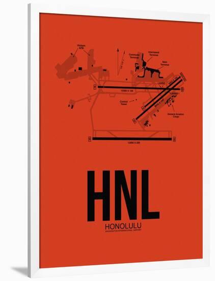 HNL Honolulu Airport Orange-NaxArt-Framed Art Print