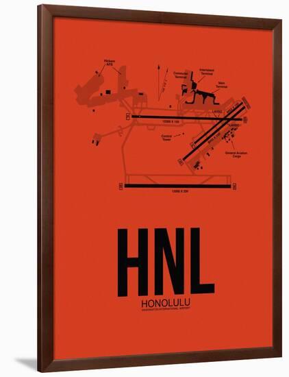 HNL Honolulu Airport Orange-NaxArt-Framed Art Print