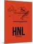HNL Honolulu Airport Orange-NaxArt-Mounted Art Print