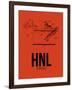 HNL Honolulu Airport Orange-NaxArt-Framed Art Print