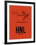 HNL Honolulu Airport Orange-NaxArt-Framed Art Print