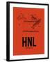 HNL Honolulu Airport Orange-NaxArt-Framed Art Print