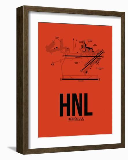 HNL Honolulu Airport Orange-NaxArt-Framed Art Print