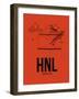 HNL Honolulu Airport Orange-NaxArt-Framed Art Print