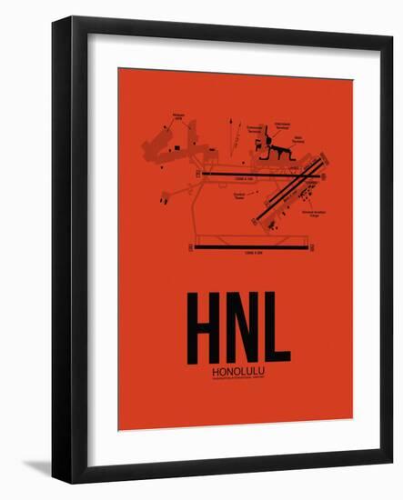 HNL Honolulu Airport Orange-NaxArt-Framed Art Print