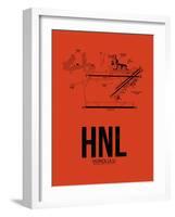 HNL Honolulu Airport Orange-NaxArt-Framed Art Print