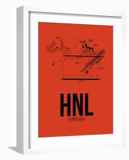 HNL Honolulu Airport Orange-NaxArt-Framed Art Print