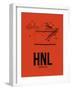 HNL Honolulu Airport Orange-NaxArt-Framed Art Print