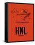 HNL Honolulu Airport Orange-NaxArt-Framed Stretched Canvas