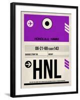 HNL Honolulu Luggage Tag I-NaxArt-Framed Art Print