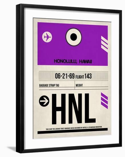 HNL Honolulu Luggage Tag I-NaxArt-Framed Art Print