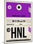 HNL Honolulu Luggage Tag I-NaxArt-Mounted Art Print