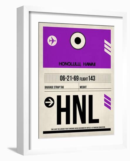 HNL Honolulu Luggage Tag I-NaxArt-Framed Art Print