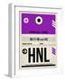 HNL Honolulu Luggage Tag I-NaxArt-Framed Art Print