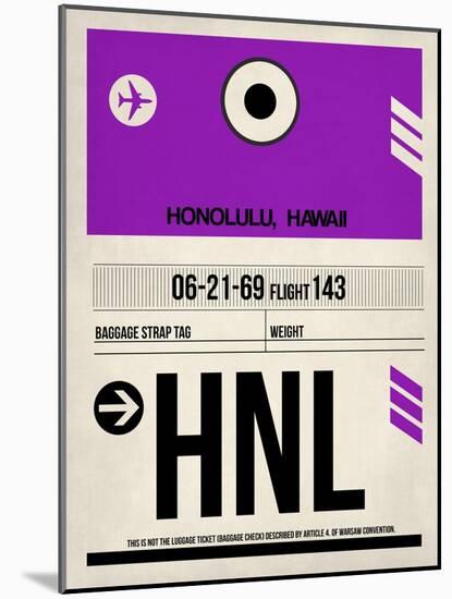 HNL Honolulu Luggage Tag I-NaxArt-Mounted Art Print