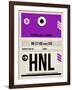 HNL Honolulu Luggage Tag I-NaxArt-Framed Art Print