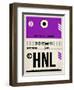 HNL Honolulu Luggage Tag I-NaxArt-Framed Art Print