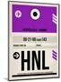 HNL Honolulu Luggage Tag I-NaxArt-Mounted Art Print