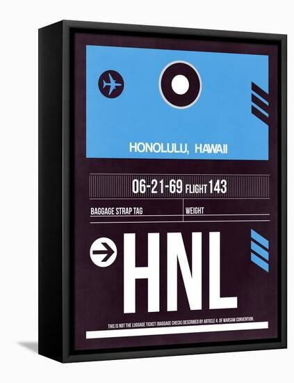 HNL Honolulu Luggage Tag II-NaxArt-Framed Stretched Canvas