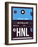 HNL Honolulu Luggage Tag II-NaxArt-Framed Art Print