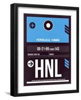 HNL Honolulu Luggage Tag II-NaxArt-Framed Art Print