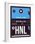 HNL Honolulu Luggage Tag II-NaxArt-Framed Art Print