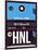 HNL Honolulu Luggage Tag II-NaxArt-Mounted Art Print