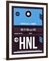 HNL Honolulu Luggage Tag II-NaxArt-Framed Art Print