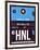 HNL Honolulu Luggage Tag II-NaxArt-Framed Art Print