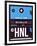 HNL Honolulu Luggage Tag II-NaxArt-Framed Art Print